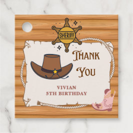 Howdy! Cowgirl Saddle Up Birthday Geschenkanhänger