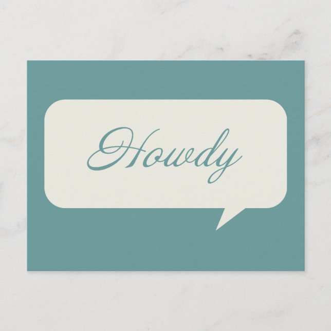 Howdy Customizable Postcards Postkarte (Vorderseite)