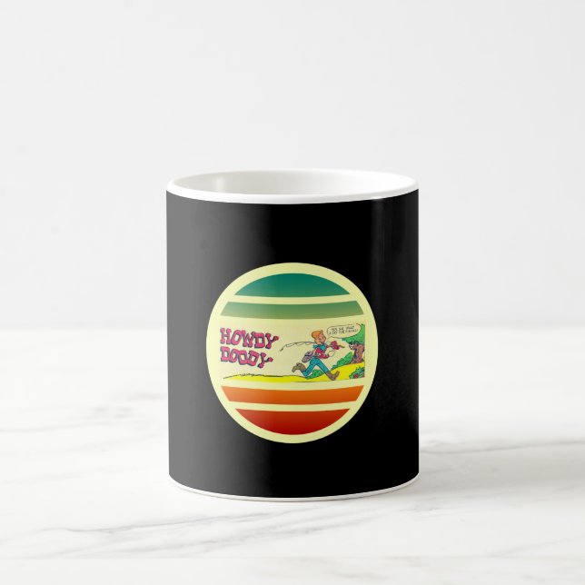 Howdy Doody Fishing Retro Comic Book Kaffeetasse (Mittel)