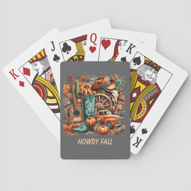 Howdy Fall Playing Cards Spielkarten (Rückseite)
