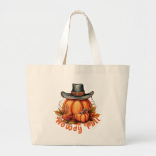 Howdy Fall - Rustikale Herbstwoben Jumbo Stoffbeutel