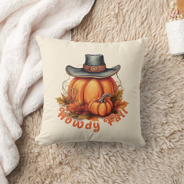 Howdy Fall - Rustikale Herbstwoben Kissen (Decke)