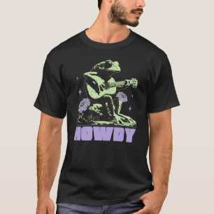 Howdy Frog Gitarre Niedlich und Quirky spielen T-Shirt
