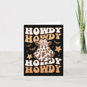 Howdy Ghost Cowboy Hat Ts Rodeo Western Halloween Karte