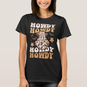 Howdy Ghost Cowboy Hat Ts Rodeo Western Halloween T-Shirt