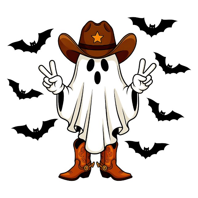 Howdy Ghost Cowboy T-Shirt (Von Creator hochgeladen)