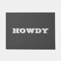 "Howdy" Gruß oder Name, dunkelgrau