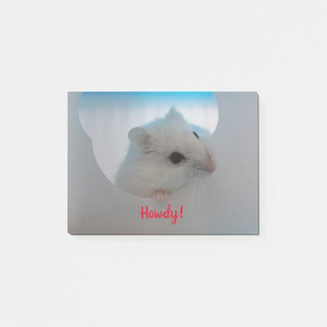 Howdy Hamster Post-it Klebezettel (Vorderseite)