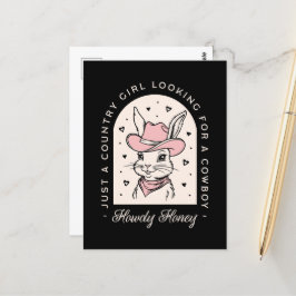 Howdy Honig auf der Suche nach einem Cowboy-lustig Postkarte