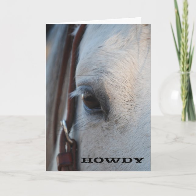 Howdy Horse Grußkarte Karte (Vorderseite)