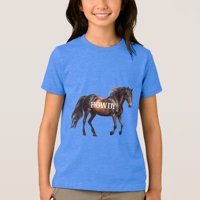 Howdy Horse Tri-Blend Shirt (Vorderseite)
