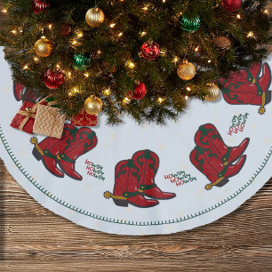 HOwdy HOwdy HOwdy Christmas Cowboy Boots Polyester Weihnachtsbaumdecke