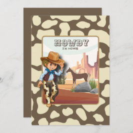 Howdy howies Erstgeburtstier Einladung