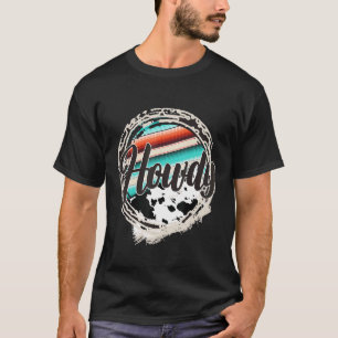 HOWDY Leopard Kuh Muster serape Print Cowgirl Ro T-Shirt