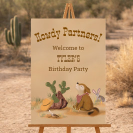 Howdy Partners Wild West Willkommensschild Poster