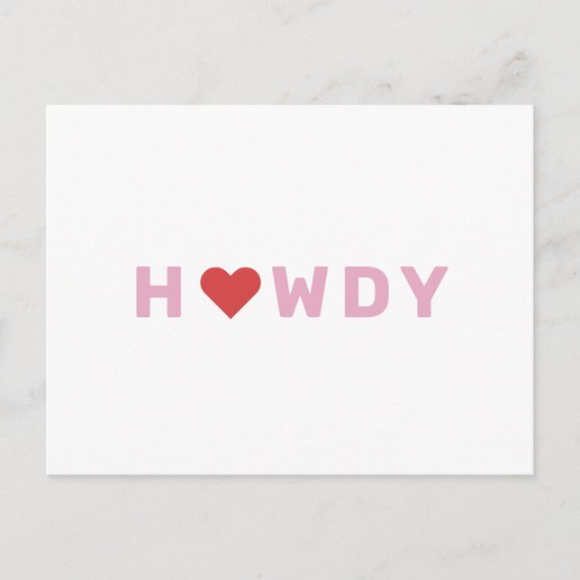 Howdy Postcard Postkarte (Vorderseite)