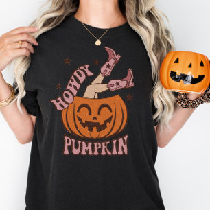 Howdy Pumpkin Funny Halloween T-Shirt