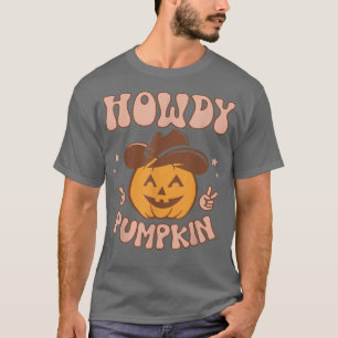 Howdy Pumpkin Vintag Herbst Herbst Western Hallow T-Shirt
