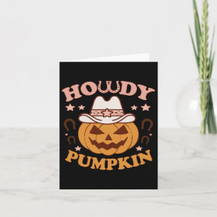 Howdy Pumpkin Western Country Herbst Cowboys Karte