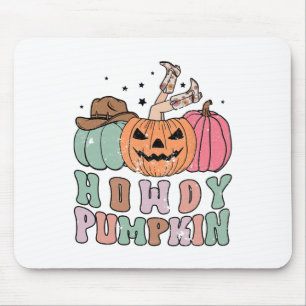 Howdy Pumpkin Western Fall Rodeo Halloween Mousepad