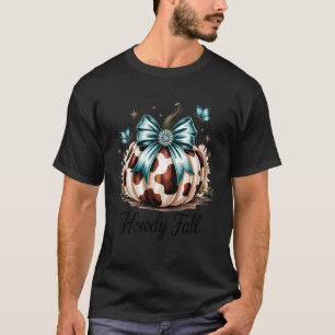 Howdy-Shirt Cowgirl Western Country Kürbis-Schleif T-Shirt
