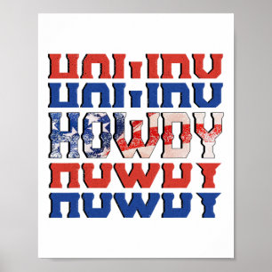 Howdy Southern Western Girl Country Cowgirl Poster