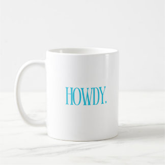 Howdy Südliche Tasse in Blau und Gelb