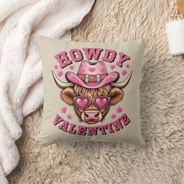 Howdy Valentine Cow Valentines Da&y Coquette Liebe Kissen (Decke)