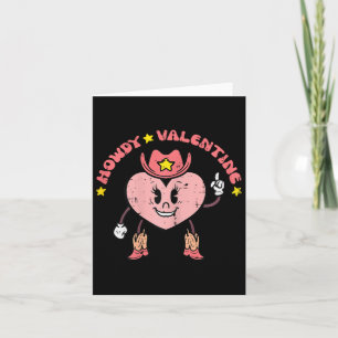 Howdy Valentine Cowgirl Herz Niedlich Girls Kinder Karte
