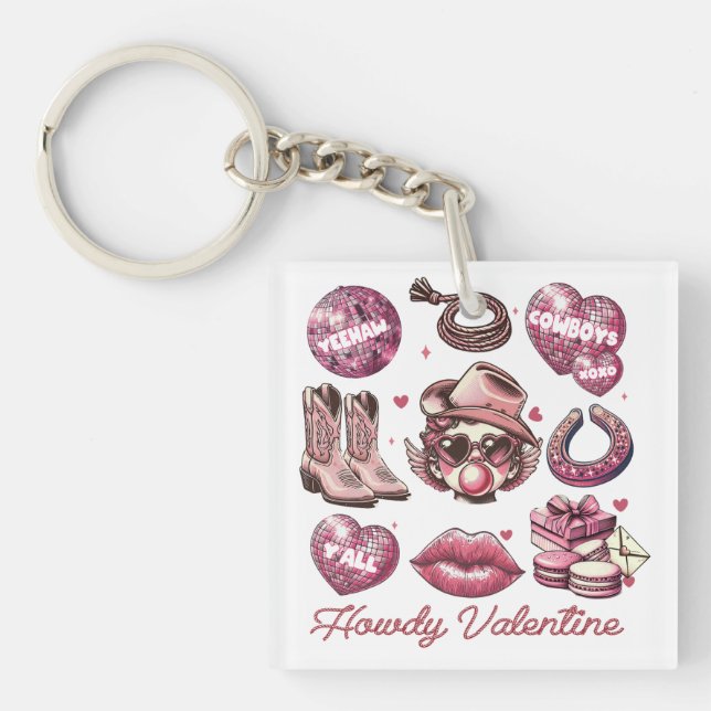 Howdy Valentine Schlüsselanhänger (Vorderseite)