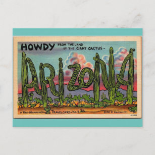 Howdy von Arizona Vintage Reise Postkarte