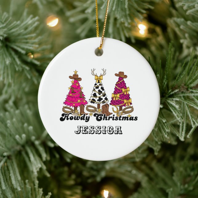 Howdy Weihnachtsschmuck - Custom Western Keepake (Baum)