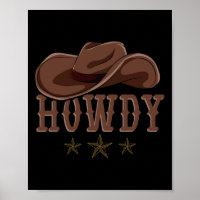 Howdy Western Cowboy Hat Country Cowboy