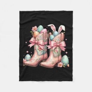 Howdy Western Osterbunny Coquette Cowboy Boots E Fleecedecke
