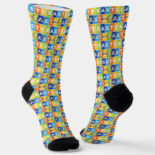 Howdy Y'all Colorful Texas Socken