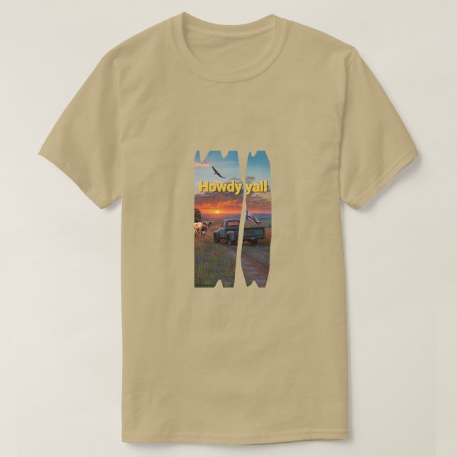 Howdy yall T-Shirt (Design vorne)