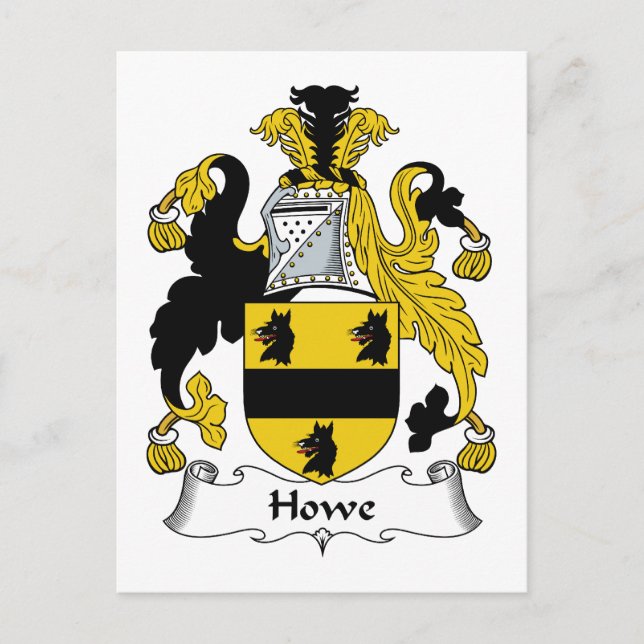 Howe-Familienwappen Postkarte (Vorderseite)