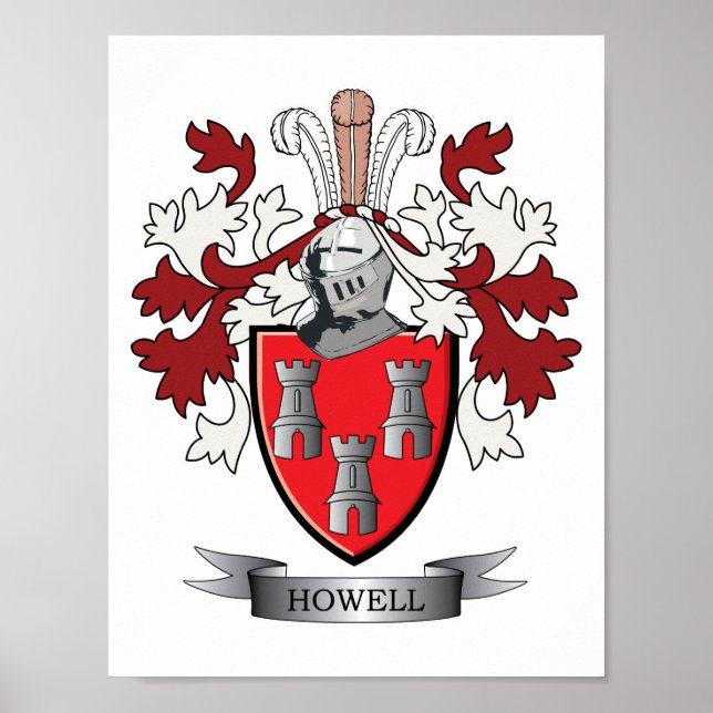 Howell-Familienwappen-Wappen Poster (Vorne)