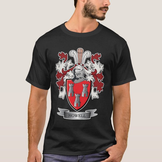 Howell Familienwappen-Wappen T-Shirt (Vorderseite)