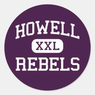 Howell - Rebellen - hoch - Farmingdale New-Jersey Runder Aufkleber