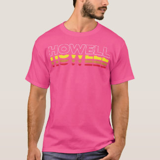 Howell Vorname Lustig Vintage Sonnenuntergang Howe T-Shirt