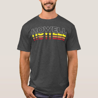 Howell Vorname Lustig Vintage Sonnenuntergang Howe T-Shirt