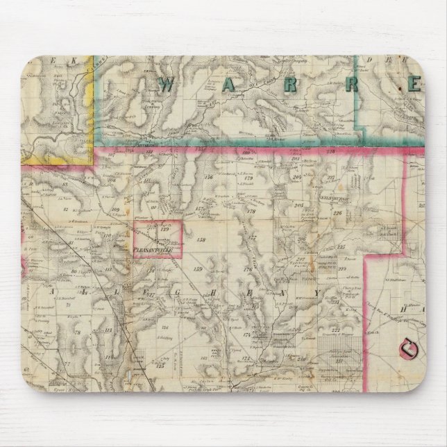 Howe's Map of The Oil District of Pennsylvania Mousepad (Vorne)