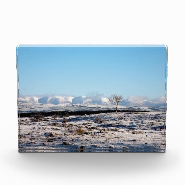 Howgill Fells Winter England Holiday Card Post Fotoblock (Vorderseite)