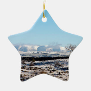 Howgill Fells Winter England Holiday Card Post Keramik Ornament