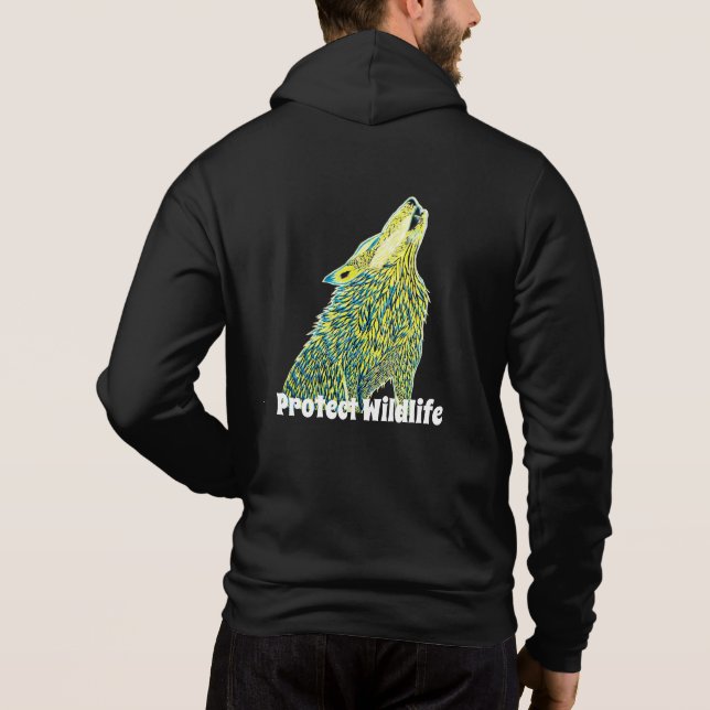 Howing Artic Wolf Naturschutz Hoodie (Rückseite)