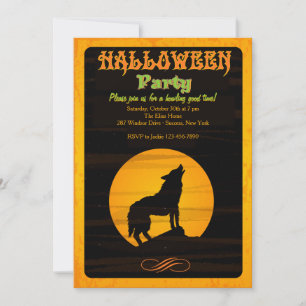 Howl at the Moon Halloween-Party-Einladung Einladung