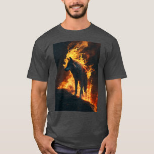 Howl der Flammen, entzünde den Wolf T-Shirt