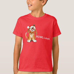 Howl-i-days Weihnachtshund singt T - Shirt