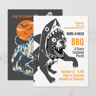 Howl-O-Ween Grusel-Hund Halloween-Kostüm-Party RSVP Karte